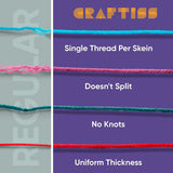 CRAFTISS 30x0.7Oz Acrylic Yarn Mini Skeins - 1300 Yards of Soft Yarn for Crocheting and Knitting Craft Project, Assorted Starter Crochet Bulk Kit for Adults and Kids CRAFTISS