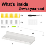 Fixwal Nursery Shelves, 16.5 Inch Floating Bookshelves for Wall Set of 4, Scalloped Wall Book Shelves with Towel Rack for Kids, Toddler Room, Baby Room, Nursery Decor and Storage(White) Fixwal