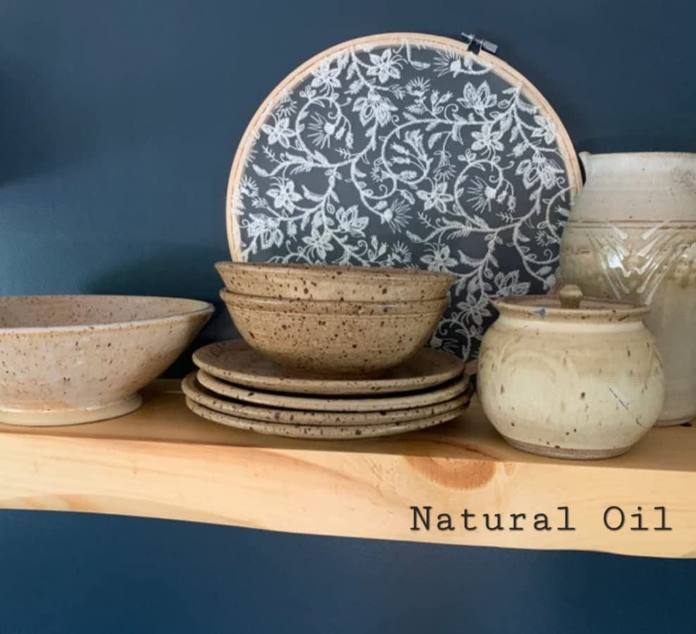 Rustic Curved Edge Re-purposed Solid Wood Floating Shelf Custom Colors and Sizes Little Wood Creations