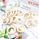 Unfinished Wooden Rings for Craft, Natural Wood Rings Without Paint for Pendant Connectors, Jewelry, DIY Making, Crafts & Home Decor (55mm, 20 Pack) yuntop