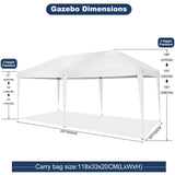 COBIZI Canopy 10x20 Pop Up Canopy Tent Party Tents for Parties Weddings Backyard Waterproof Canopy Outdoor Commercial Instant Canopy Event Tent with Stakes, Ropes,Sandbags, White COBIZI
