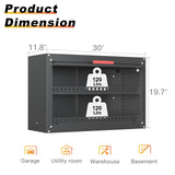 Kelueo Metal Garage Wall Cabinet,Storage Cabinet with Up Flip Door Design Wall Garage Cabinet with Adjustable Shelf and Magnetic System,Tool Cabinet with Anti-Fall Rails for Basement Kelueo