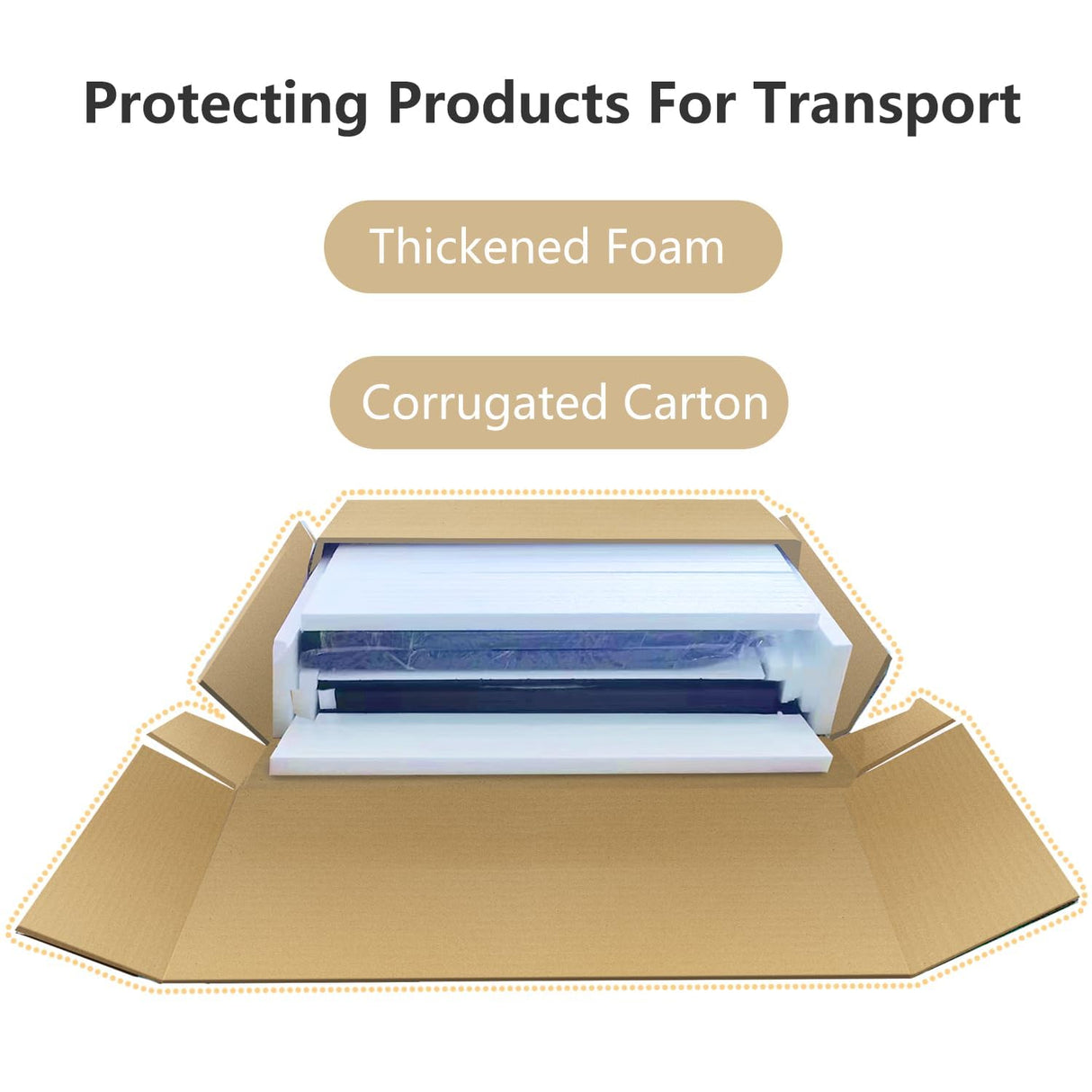 EasyCom 20''x15.7''Large Printer Stand-3 Tier Printer Table with Wheels- Printer Storage Cart- Rolling Printer Cart with Storage Shelf for Printer Scanner Fax Home Office Use- Rustic Brown EasyCom