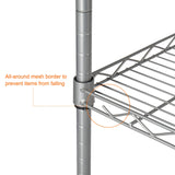 WEI WEI GLOBAL 5-Tier Metal Wire Shelving Unit, Adjustable Utility Storage Standing Rack Organizer Cabinet for Garage Laundry Bathroom Kitchen Closet -29" W x 13" D x 59" H, Silver Gray WEI WEI GLOBAL