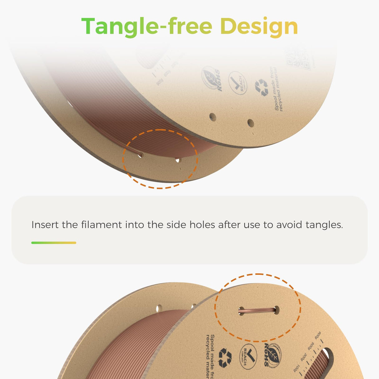 Creality Hyper PLA Filament 1.75mm, 3D Printer Filament, for High-Speed Printing, Neatly Wound Filament, Durable and Strong Toughness Dimensional Accuracy +/-0.02mm, 2.2lbs(1kg)/Spool (Brown) Creality