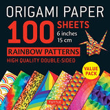 Origami Paper 100 Sheets Rainbow Patterns 6" (15 cm): Tuttle Origami Paper: Double-Sided Origami Sheets Printed with 8 Different Patterns (Instructions for 7 Projects Included) Tuttle Publishing
