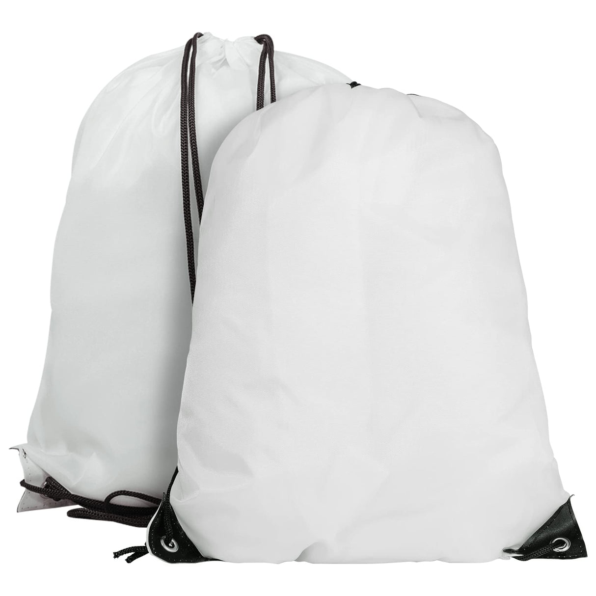 MR.R 13x17 inch 6 Pieces Sublimation Blanks Reusable Polyester Drawstring Backpack Bags, Storage Bags with Drawstrings for Heat Transfer Printing,White Color MR.R