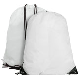 MR.R 13x17 inch 6 Pieces Sublimation Blanks Reusable Polyester Drawstring Backpack Bags, Storage Bags with Drawstrings for Heat Transfer Printing,White Color MR.R