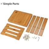 ASelected Bamboo Shower Stool Small 13 Inch Wood Shower Bench Waterproof Wooden Foot Stool with Storage Shelf for Small Spaces Bathroom Bedside Inside Shower Entryway Shoe Spa Bench ASelected