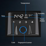 Slider Hidden Handgun Safe, Biometric Fingerprint Smart Pistol Safe for Nightstand, Desk, Bedside - Auto Sliding Door- Fingerprint, PIN Code, KEY Access (Classic) VoleStay