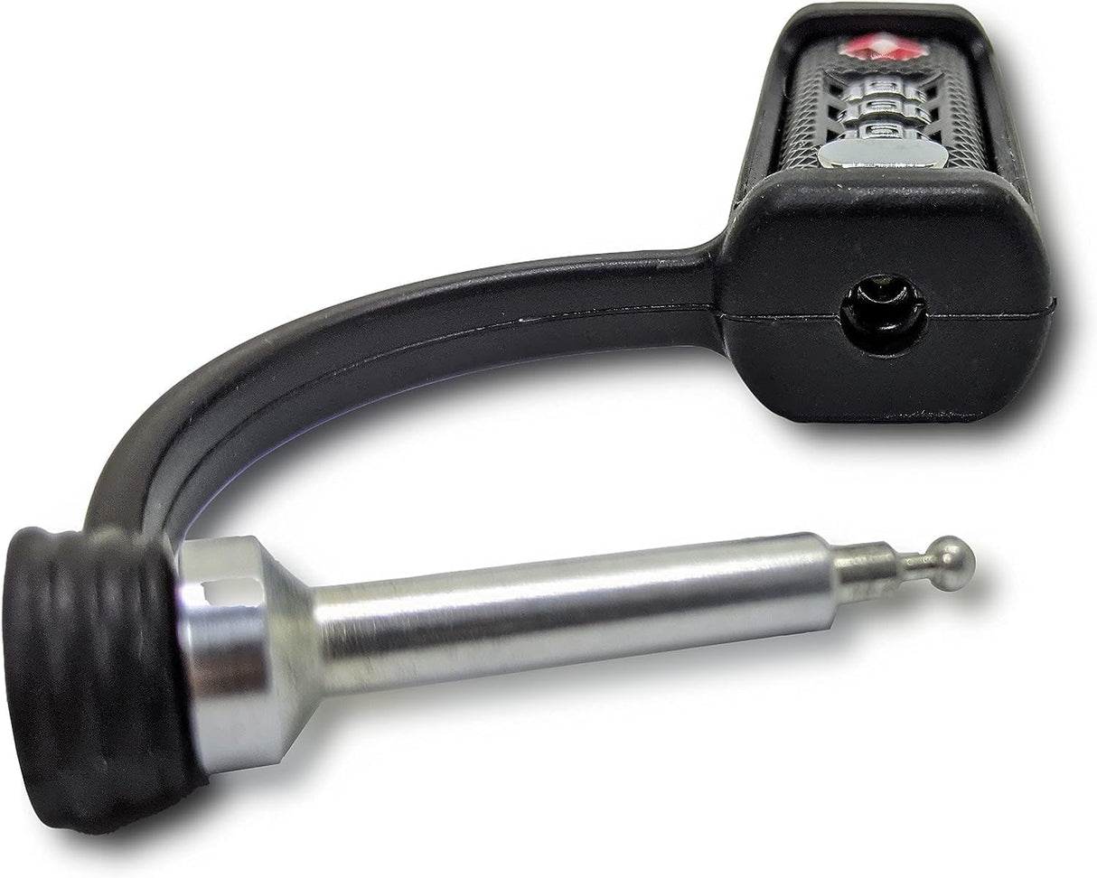 TSA Approved Tactical Gun Case Lock - Protective Rubber Sleeve & Cut-Resistant MonoShaft - Secure Single Shaft Padlock for Guns Luggage Rifles Pistols & Revolver Cases - Child Safe Cedar Mill Fine Firearms