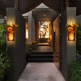 OurWarm Sunflower Wall Sconces Set of Two, Mason Jar Sconces Farmhouse Wall Decor Comes with Remote Control and Warm Toned LED Lights, Rustic Sunflower Decor for Home Kitchen Dining Room Living Room OurWarm