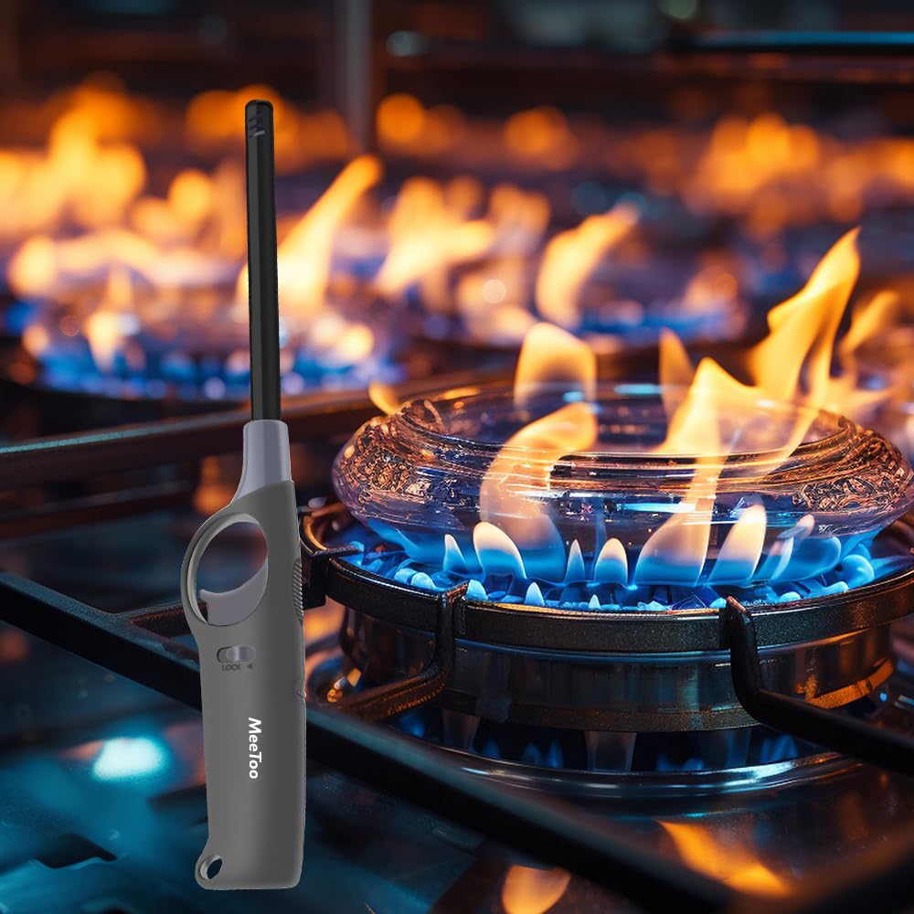 Multi-Purpose Lighters, 3 Pack Refillable Butane Lighters for Survival Camping Fishing (No Butane Fuel Inside) MEETOO