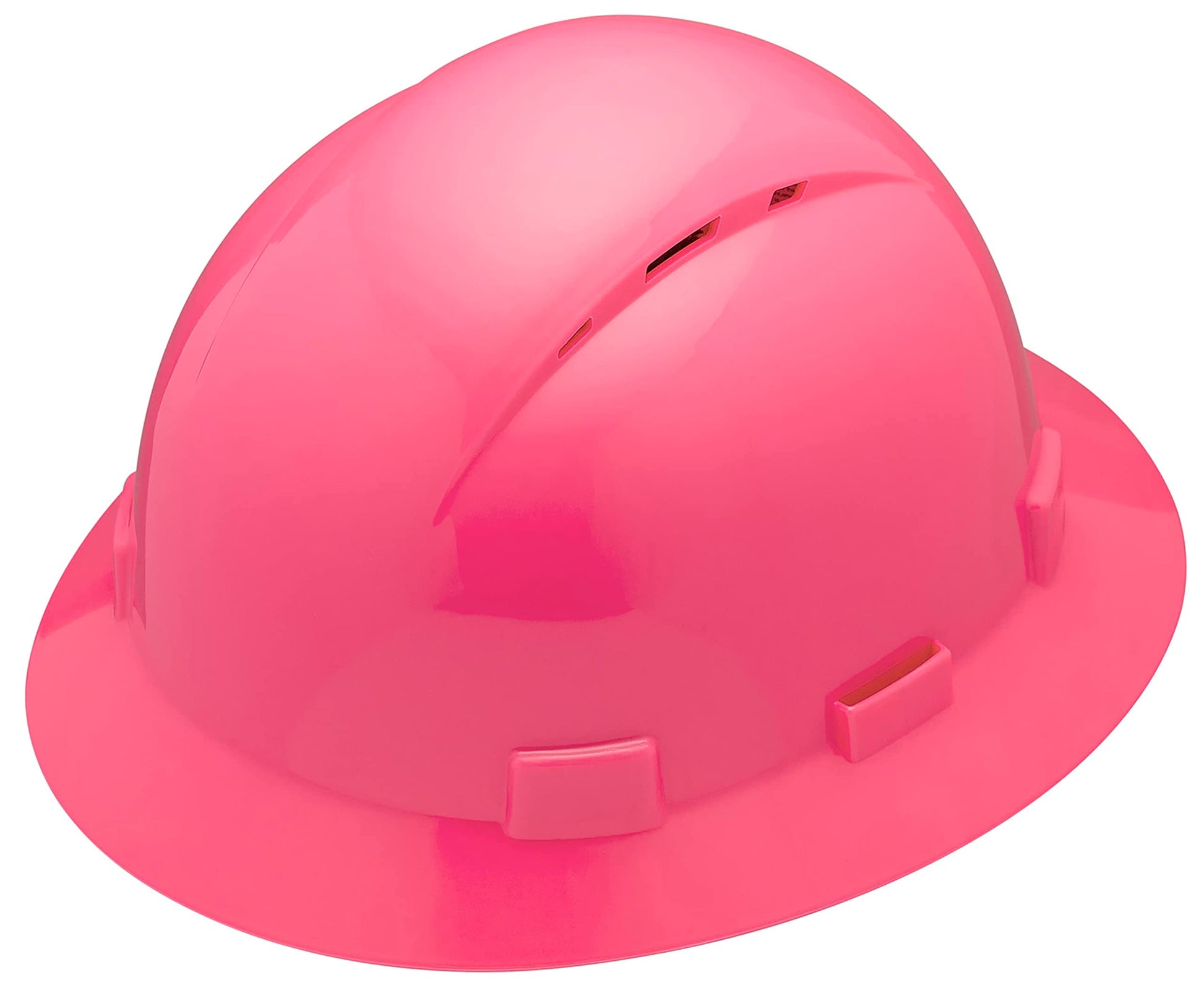 Pink Hard Hat Construction Helmet OSHA Approved Vented Full Brim Safety Pink Hard Hats for Women with Safety Glasses, Cascos De Construccion Work Hardhat, 6 Point Ratcheting System (Pink-1 +  - WoodArtSupply