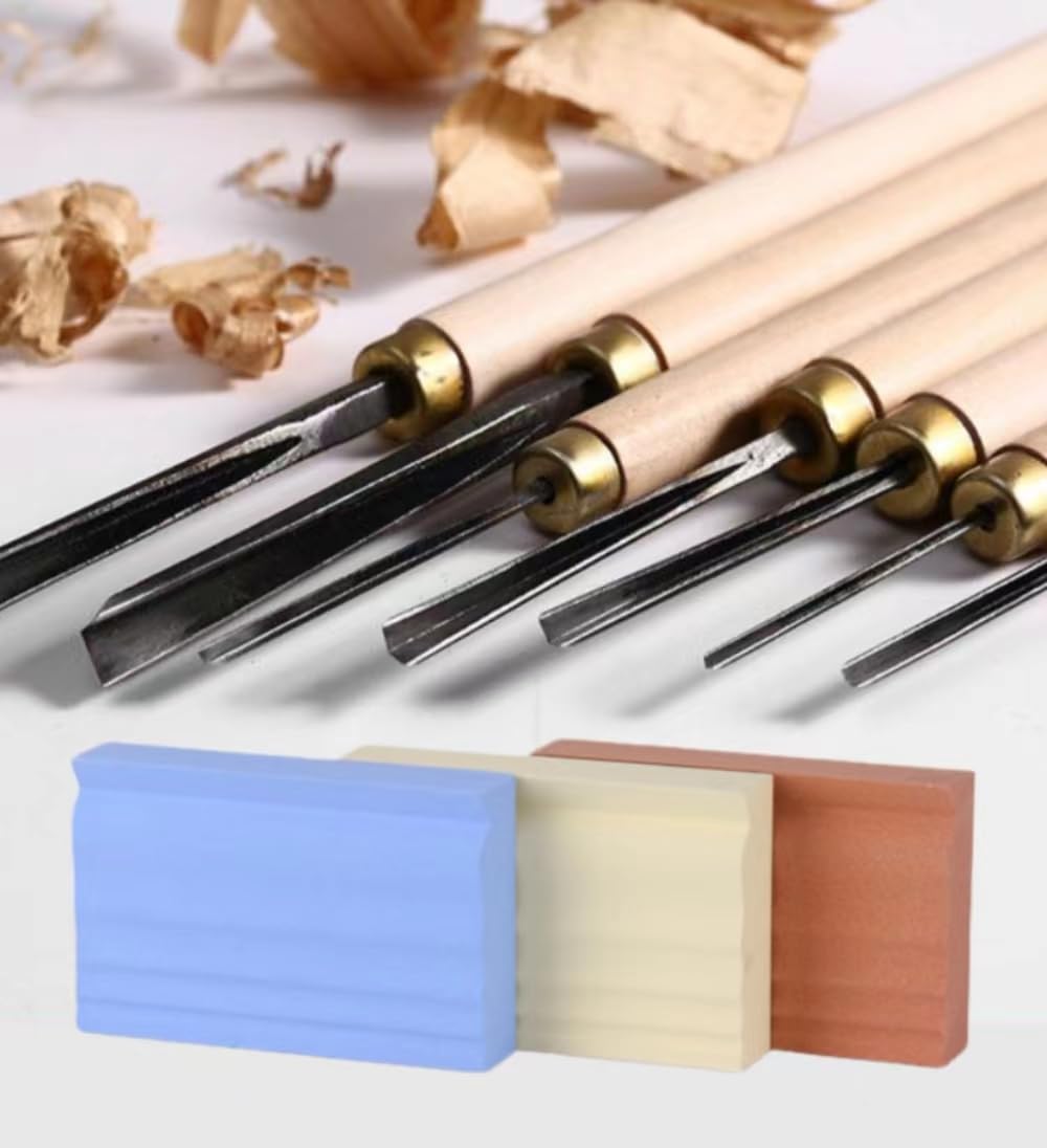 RYFCRRZ Sharpening Stones for Wood Carving Tools - Whetstones Wood Carvers Sharpener -Gouge Sharpening Stone 280 & 1000 & 3000 Grit RYFCRRZ