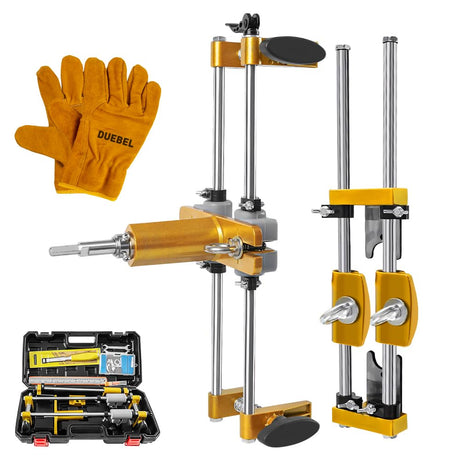 DUEBEL Door Lock Hole Opener Kit for Installing Doors Lock Mortiser Kit for Wooden Door Lock Jig Mortising Machine Door Lock Installation Kit Jig Mortise Machine Door Hinge Jig + Lock Tongue Opener DUEBEL