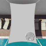 Patio Paradise 10' x 15' Sun Shade Sail Waterproof Gray Rectangle Shade Canopy UV Block Tarp Cloth Outdoor Patio Cover for Garden Backyard Deck Awning Patio