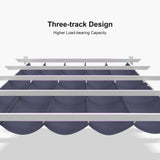 PURPLE LEAF Pergola 10' X 12' Outdoor Retractable Pergola with Sun Shade Canopy Cover White Patio Metal Shelter for Garden Porch Yard BBQ Beach Gazebo Grape Trellis Pergola, Navy Blue PURPLE LEAF