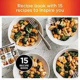 Ninja SP101 Digital Air Fry Countertop Oven with 8-in-1 Functionality, Flip Up & Away Capability for Storage Space, with Air Fry Basket, Wire Rack & Crumb Tray, Silver Ninja