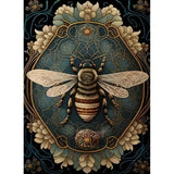 JFYHAB Bee Diamond Painting Kits for Adults Flower 5D DIY Diamond Art Kits for Beginners Round Full Drill Diamond Painting for Home Wall Decoration Gift 12×16 inch JFYHAB