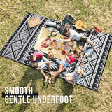 OLANLY Outdoor Rug Waterproof 5x8 ft, Reversible Outdoor Plastic Straw Rug, Boho Patio Rug, Indoor Outdoor Carpet, RV Mat Outside for Patio, Camp, Picnic, Balcony, Deck, Backyard, Black & White OLANLY