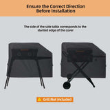 NOELIFE Grill Cover for Blackstone 22 inch Griddle with Hood and Stand, Waterproof Griddle Accessories for Blackstone 17 and 22 inch, Windproof and UV Resistant (Cover only) NOELIFE