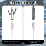 PEUTIER 90 Degree Grease Coupler Adapter and Grease Injector Needle Gun Tip, Needle Grease Gun Fitting Set Grease Needle Nozzle Dispenser for Grease Fitting Tool PEUTIER