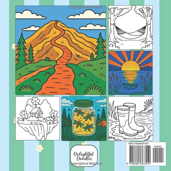 Mountain & Lake Retreat Bold and Easy Coloring Book: Cozy and Cute Coloring of Nature, Cabins, Lakes, Waterfalls, Deer, Bears, Campfires and More for ... (Adventure Series: Cute Bold and Easy) WoodArtSupply