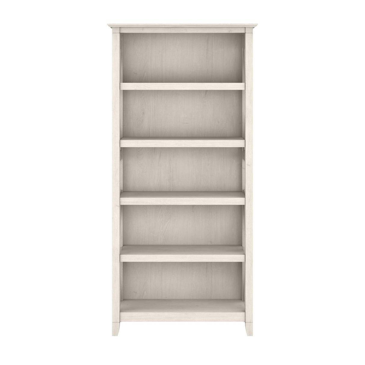 Bush Business Furniture Key West 5-Shelf Bookcase in Linen White Oak - Stylish Storage Solution for Any Room Bush Business Furniture