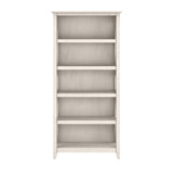 Bush Business Furniture Key West 5-Shelf Bookcase in Linen White Oak - Stylish Storage Solution for Any Room Bush Business Furniture