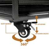 Luckyberry 38/42/46 inch Heavy Duty Extra Large Indestructible Dog Crate Kennel Indoor with Separation Anxiety Lockable Wheels and Removable Tray LUCKYBERRY