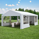 Raysfung 20 x 20Ft Party Tent Heavy Duty, Outdoor Wedding Tent with Removable Sidewalls, Event Gazebo Shelters Canopy for Party Raysfung