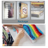 Landscape of Sunset Mountain Tree Latch Hook Rug Kit for Adults DIY Carpet Cushion with Printed Canvas Crochet Yarn Craft Hook and Latch Tapestry for Home Decor Pets Warm Pads 60x40cm(2) Generic