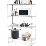 4-Shelf Adjustable Heavy Duty Metal Storage Shelving, 250 Capacity Per Shelf, 36" X 14" X 54" Wire Shelving Unit Racks for Garage Closet, Chrome Dkeli
