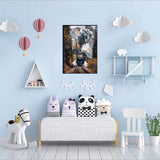 F-CANLAN Round Full Drill Diamond Painting Kit, 5D DIY Train Diamond Dots Arts Crafts Set Forest Train Crystal Crafts Dots with Diamond Adult Children Rhinestone Diamond Art Room Decor (12X16 inches) F-CANLAN