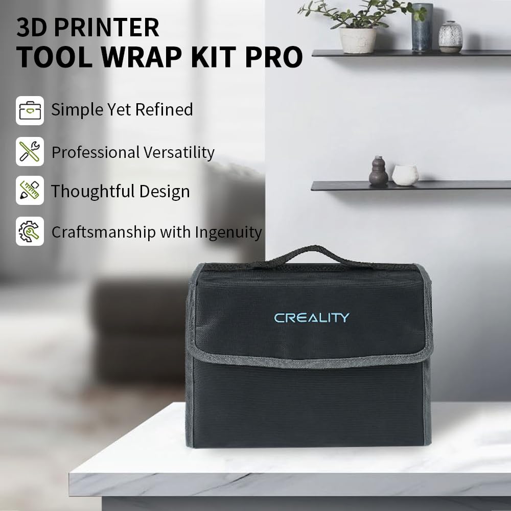 Creality 3D Printer Tool Kit, 74 Pcs in 1 3D Printing Tool Kit Includes Deburring Tool, Nozzle Cleaning Kit, Screwdriver Kit, Removal/Assembly Tools, 3D Printer Tool Wrap Kit Pro for All Printers Creality