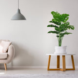 SAJANDAS Set of 2 Artificial Monstera Deliciosa Plants in Pots, Fake Tropical Palm Tree with Greenery Leaves Stems, 28 Inch Artificial Cheese Plant for Home Bathroom, Office, Windowsill Decor SAJANDAS