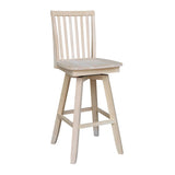 IC International Concepts Mission Barheight Stool with Swivel Seat Bar Height Table, 30", Ready to Finish IC International Concepts