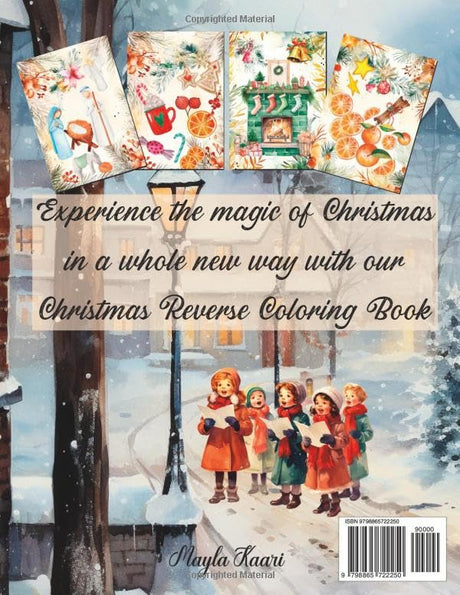 Christmas Reverse Coloring Book: Merry Colorful Festive Gifts for Doodling and Free-Form Drawing for Adults and Teenagers Majosta
