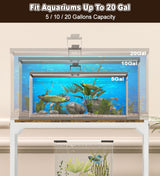 AnBaiMei 20 Gallon Aquarium Stand, Fish Tank Stand with Adjustable 3-Tier Storage Shelf, Heavy Duty Reptile Breeder Turtle Tank Terrarium Rack Table for Home Office, 24" L x 12" W x 32.2" H, White AnBaiMei