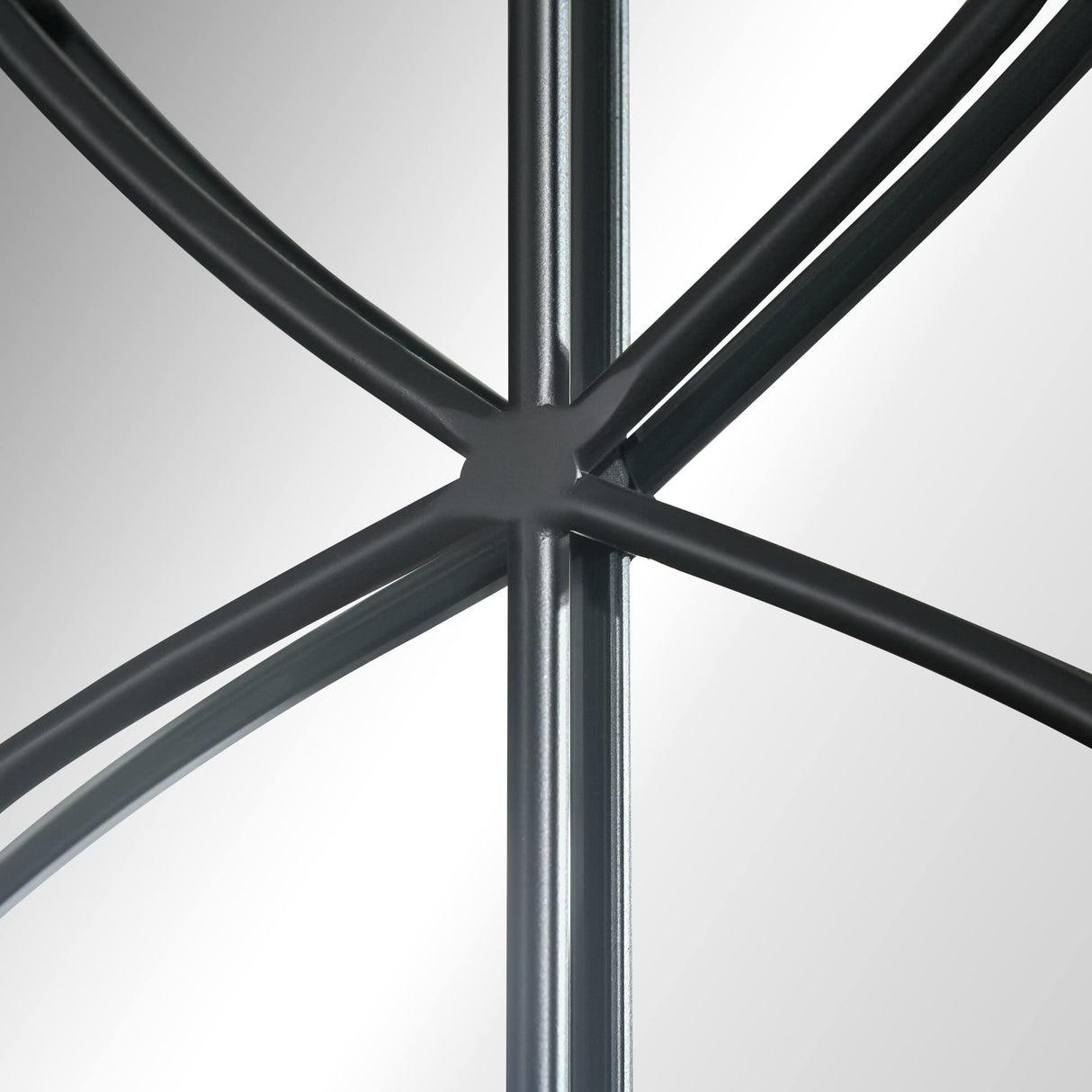 HOMCOM 36.5" x 23.5" Large Farmhouse Wall Mirror, Arch Window Mirror for Wall Decor in Living Room, Bedroom, Entryway, Rustic Wood Grain HOMCOM