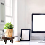 TOPZEA Set of 2 Mini Wooden Stool Display Stand, Wood Riser for Bonsai, Flower Pot, Small Potted Plant Stands Round Rustic Planter Stools Pedestal Risers for Garden, Patio, Home TOPZEA