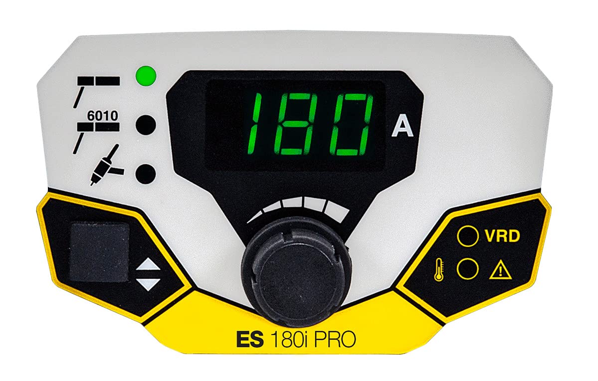 ESAB 0700500070 MINIARC Rogue ES 180i Stick Welding System, Dual Voltage Input, Adjustable Hot Start/Arc Force, Stick 6010 Mode, Power Factor Control, Electrodes up to 5/32", IP23S Designed ESAB