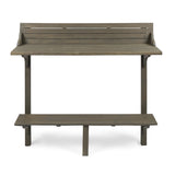 Christopher Knight Home Caribbean Outdoor Acacia Wood Balcony Bar Set, 3-Pcs Set, Grey Finish Christopher Knight Home