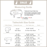 JIALE Table Cloth Rectangle Table, Heavy Duty Cotton Linen Waterproof Tablecloths Farmhouse Tablecloth, Soft and Wrinkle Free Table Cover with Tassels, Square, 55''x55'', 4 Seats JIALE