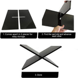 Hopysgiien Black Book Stand - Acrylic Open/Closed Book Display Stand for Bibles, Cookbooks, Magazines, Textbooks, Recipe Holders & Picture Display Hopysgiien