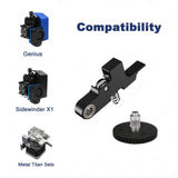 Upgraded 3D Printer Extruder Level Gear and Idler Arm with Groove for Titan Aero Prusa i3 Ultimate Artillery Hornet Sidewinder X1 X2 Genius/Pro Extruder Parts (Black) UUI UNIXYZ
