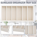 JETEHO Sunglasses Organizer - Velvet Tray for Glasses, Sunglasses & Jewelry Display JETEHO