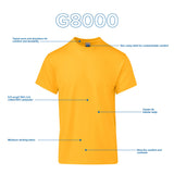 Gildan Unisex Adult Dryblend T-shirt, Style G8000, Multipack, White (2-pack), Medium US Gildan