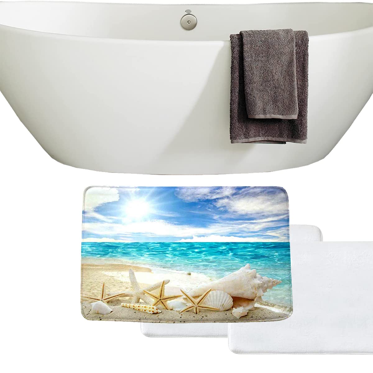 ZMvise Sublimation Blanks Door Mats 30 x 18 Inch Polyester Heat Transfer Welcome Mat Non Slip Mats for Home Bedroom Bathroom Decoration Set of 6 ZMvise